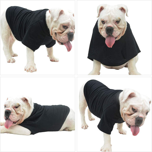 Lovelonglong Bulldog Blank T-Shirt, Dog Clothing Tee Shirts for French Bulldog, English Bulldog, American Pit Bull,