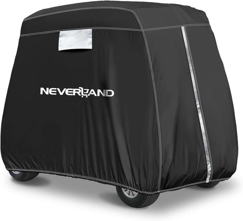 NEVERLAND Waterproof Golf Cart Cover for 4 Passengers, Fits Yamaha, EZ GO, Club Car, Outdoor Windproof Cover