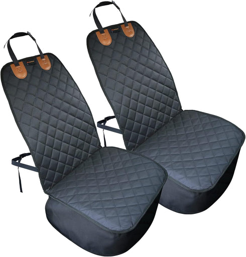 Paw Jamboree 2PCS Dog Car Front Seat Covers Scratch-Proof Pet Car Seat