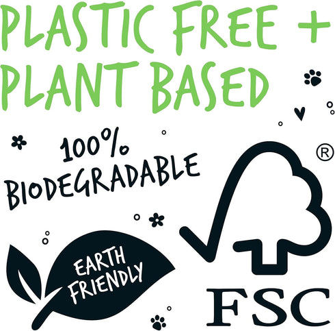110 Biodegradable Dog Wipes, 100% Plastic Free for Full Body, Eye, Ear, Bum & Paws Grooming, Fragrance Free
