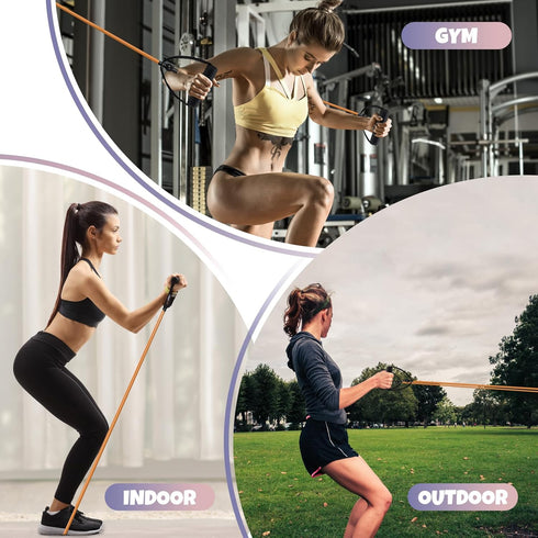 RitFit Single Resistance Exercise Band with Comfortable Handles - Ideal for Strength Training and Muscle Toning