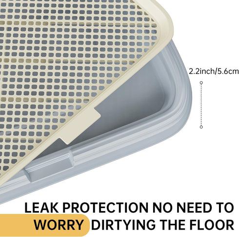 KOLA PANDA 23.6"x17.68" Dog Potty Tray, Indoor Pet Pee Pad Holder,Puppy Training Holder,Bathroom Dog Litter Box, Pet