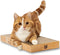 Necoichi Cardboard Cat Scratcher Bed for Indoor Cats, 16" Regular Size, a.Oak Lounge Design
