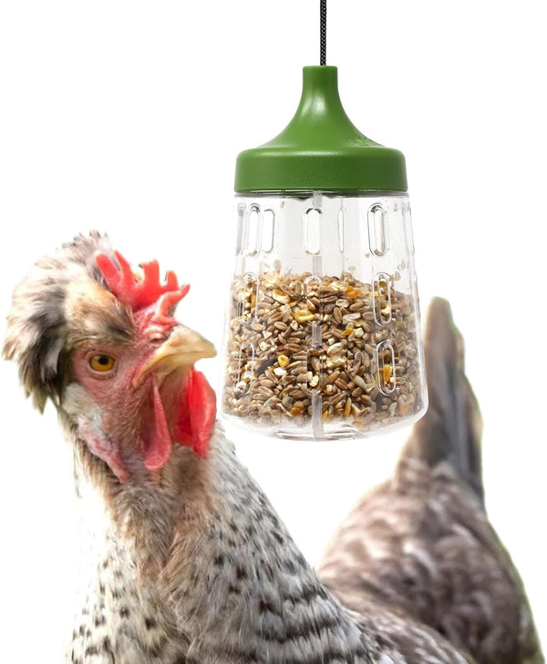 Omlet Pendant Peck Toy | Interactive Slow-Feed Chicken Treat Dispenser | Boredom