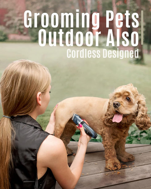 oneisall Dog Shaver Clippers, Low Noise Rechargeable Cordless Electric Hair Clippers Set for Dogs and Cats