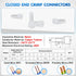 300PCS CE1 22-16 Nilight Closed End Crimp Terminal Gauge Nylon Insulated Closed End Wire Cap Wire Connectors Crimp Cap