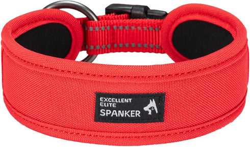 EXCELLENT ELITE SPANKER Classic Dog Collar - PU Material Adjustable for Small Medium Large Dogs, Walking Training (S,