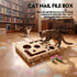 DBZ Cat Scratch Puzzle Enrichment Box, Pine Wood Cat Nail File Enrichment Box, No Need to Install Cat Nail File Box