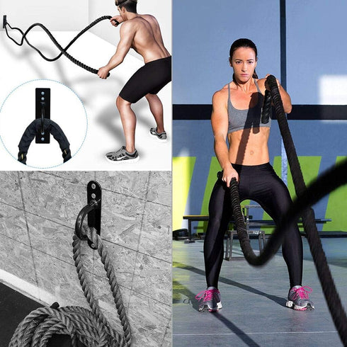 Hipiwe Battle Rope Wall/Ceiling Mount Anchor Bracket Hook for Suspension Straps, Crossfit Gymnastic Rings