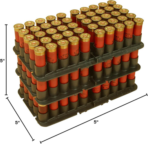 MTM ST-12-40 Shotshell Trays, 50 Round 12 Gauge, USA Made, Black