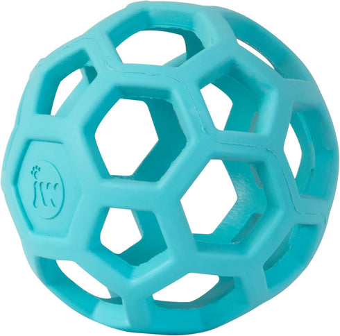 (5.5 Inch JW Pet HOL-ee Roller, Dog Toy Puzzle Ball, Natural Rubber, Large Diameter), Blue