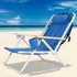 Generic 5 Beach Chairs for Adults, Level Adjustable Positions Beach Chair with Headrest, Cup Holder, Towel Rack