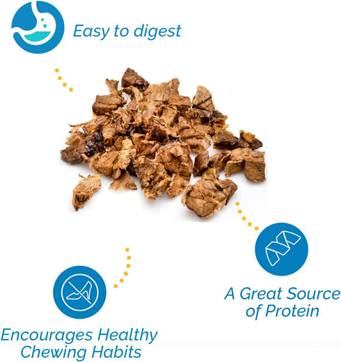 Beef Lung Dog Tips Treat - All Natural Premium Jerky Chews for Dogs (Beef Treats - Made in USA) 8 oz
