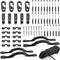 Kayak Carry Handle Rigging Kit with 15 FT 6mm Elastic Bungee Cord for Kayaks and Canoes