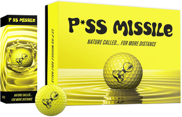 P*ss Missile Distance Golf Balls - 4-Piece Design, Surlyn Cover, High Compression