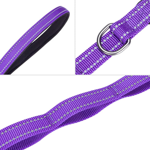 EXCELLENT ELITE SPANKER Reflective Dual Dog Leash, 5FT Multiple Dog Leash with Padded Handle for Two Dogs Walking