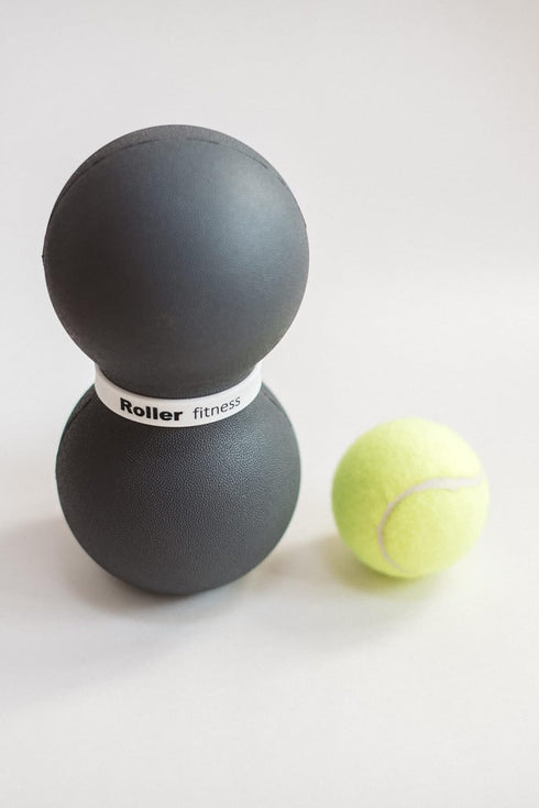 Roller Fitness 8-Inch Fitness Infinity Roller, Peanut Foam Massage Ball, Large Double Exercise Roller (Gray - Standard)