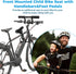 2-6 Lnrueg Kids Bike Seat for Adult Bike, Kid Bike Seat with Handlebar and Foot Pedals, Front Mounted Child Bike Seat