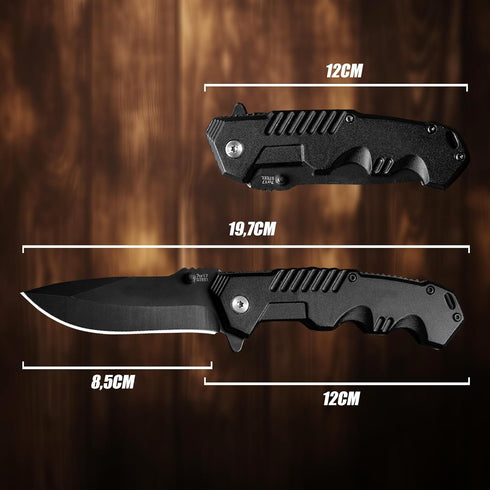 Pocket Folding Knife Set, Stainless Steel Clip Point Lock Blade Knives for Camping