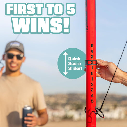5 GoSports Tower Giant Ring Swing Versus Game for Adults and Family - Hook and Ring Outdoor Yard Game