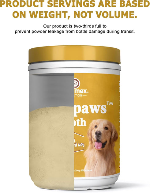 Zammex Immune 10.58oz Grass-Fed Beef Bone Broth Protein Powder for Dogs & Cats - Joint & Bone Support, Gut Health