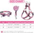 BINGPET Adjustable No Pull Dog Harness Collar Leash Set, Classic Plaid for Small Medium Large Dogs (Pink, M)
