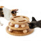 ZOMISIA Cat Ball Track Toy with Puzzle Top, Wooden Cat Toys for