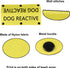 Funny Dog Leash Sleeve, Dog Reactive Wrap Alert Hanging ID Patch Tag, Pet Birthday Gift (Dog Reactive-YE Sleeve)