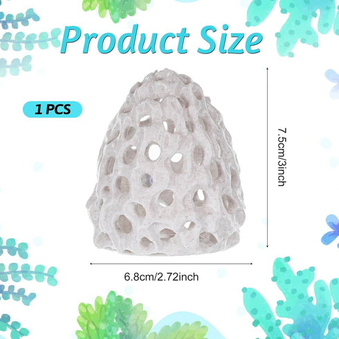 Tucnoeu Shrimp Dome Hide, Shrimp Tank Accessories, Shrimps Hides for Aquarium, Gray ABS Shrimps Cave with Suction Cup