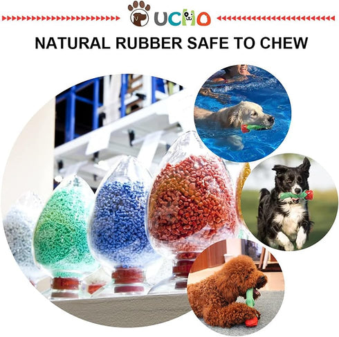 ucho Dog Toys for Aggressive Chewers, Rose Dog Toy for Small Medium Dogs, Interactive Chew Toys for Training