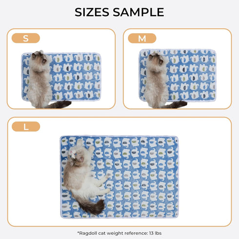 1 Pack 3 Blankets Super Soft Fluffy Premium Cute Elephant Pattern Pet Blanket, Blue Flannel Throw for Small Dog Puppy