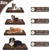 Outdoor Waterproof Dog Bed - Orthopedic Bed for Extra Large Dogs, Egg Foam with Washable Oxford Cooling Cover, Brown