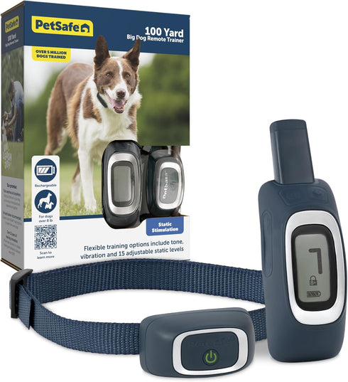 PetSafe Remote Trainer Dog Training Collar, 3 Training Modes: Tone, Vibration, 15 Levels of Static Stimulation,