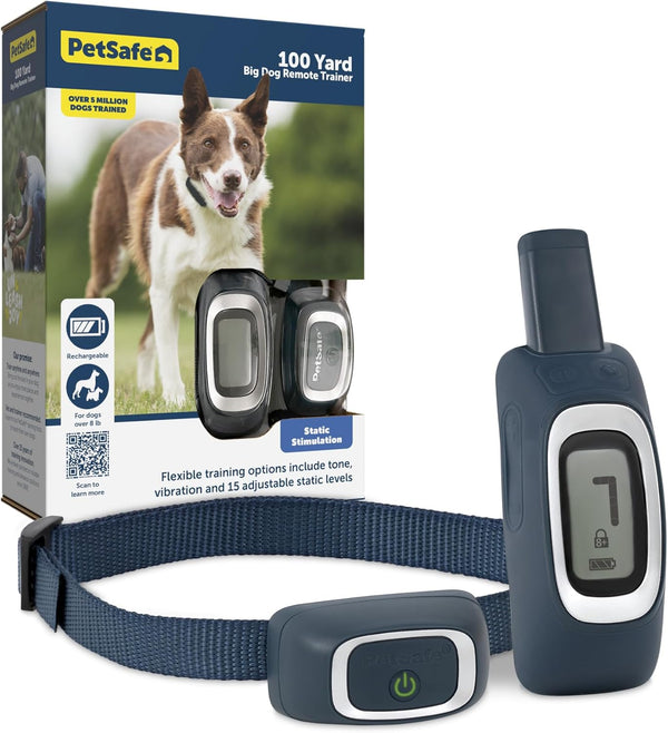 PetSafe Remote Trainer Dog Training Collar, 3 Training Modes: Tone, Vibration, 15 Levels of Static Stimulation,