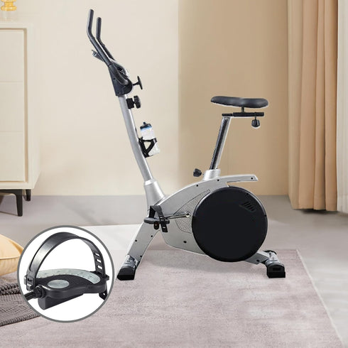 CurcKua 2Pcs 1/2 Exercise Bike Pedals Long Shaft Stationary Bike Pedals with Adjustable Strap Non-slip Universal