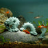 Sandstone Chinese Dragon Statue, Fish Tank Aquarium Decoration for Home Office Tabletop Decor