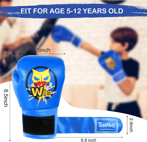 Kids Boxing Gloves for Boys and Girls - Youth Training Gloves for Punching Bag, Kickboxing, Muay Thai, Ages 5-12