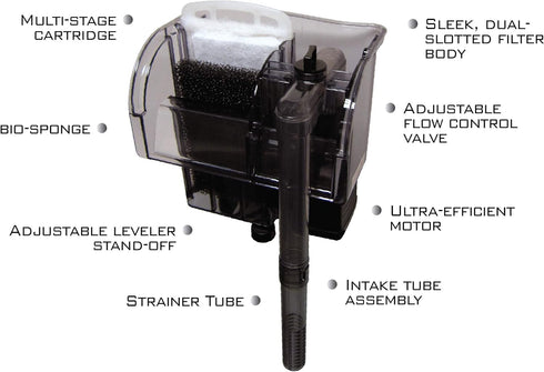 EA Performance Hang-On Power Filter for Aquariums up to 10 GAL - NOT MADE in CH!NA