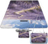 LZQPOEAS Provence Meadow Picnic Blanket Outdoor, Square Foldable Lightweight Waterproof Beach Mat (58.3"