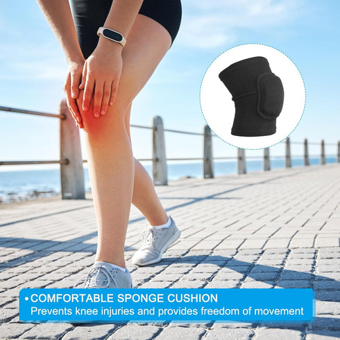 6 PATIKIL L Size Protective Knee Pads, Pairs Sponge Volleyball Knee Pads Breathable Dance Knee Pads Brace for Women Men