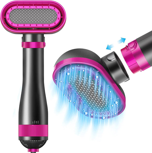 Dog Hair Dryer, 2-in-1 Blower with Brush, 3-Modes Professional Home Grooming Drying for Small Large Cat Pet Puppy