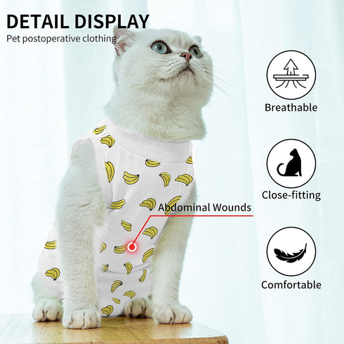 Cat Professional Surgical Recovery Suit - E-Collar Alternative for Cats and Dogs, After Surgery Pajama Suit for Pets