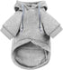 Jecikelon Pet Dog Cold Weather Coat with Pocket, Winter Dog Hoodie for Small Dogs Chihuahua (Small, Y02-Grey)
