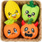 Squeaky Pet Toys Set, Natural Latex Rubber, Interactive Vegetable Shape with Cute