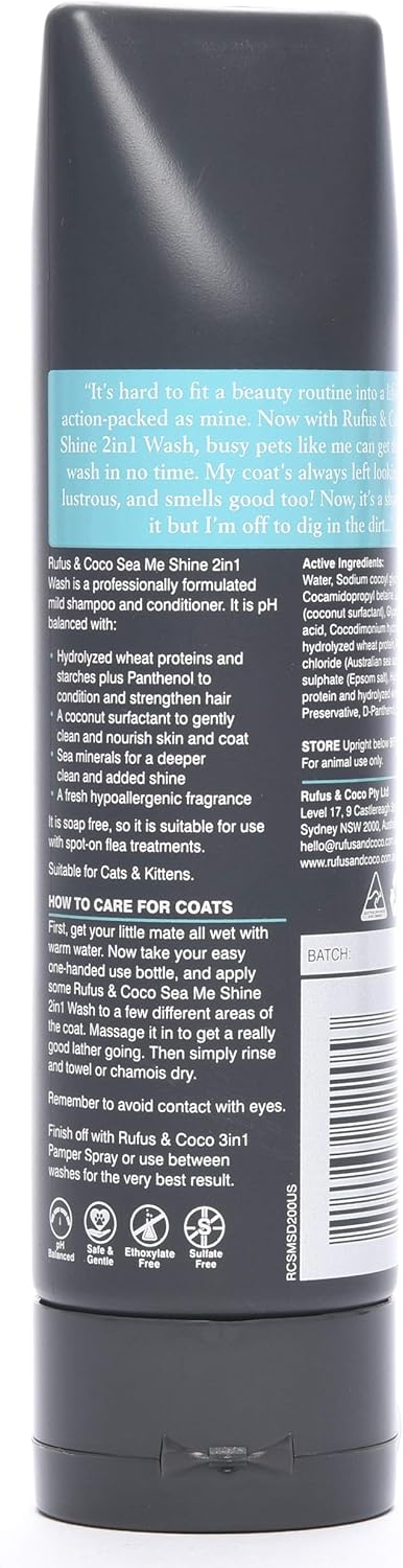 Rufus & Coco Natural Oatmeal Dog Shampoo and Conditioner for Sensitive Skin| Sulfate & Paraben Free | pH Balanced |