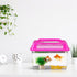 NOLITOY 4pcs Mini Fish Tank, Plastic Fish Box Breeding Case with Handle for Shrimp, Turtle, Goldfish