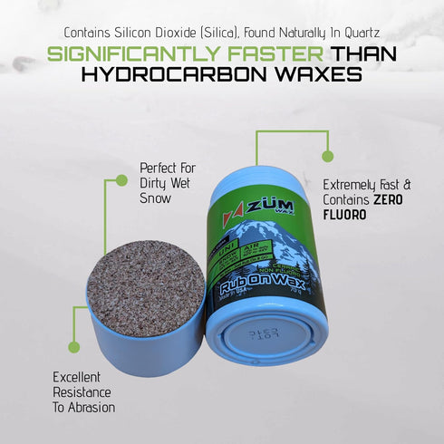ZUMWax Non Fluoro RUB ON Racing Wax for Ski and Snowboard