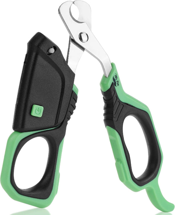 Mr. Pen- Cat Nail Clipper with Adjustable LED Light, Green Cat Nail