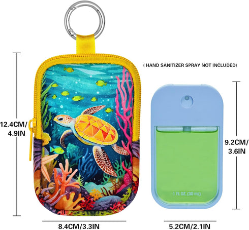 Generic Neoprene Hand Sanitizer Holder Compatible with Touchland, Shockproof Protective Sleeve with Zipper & Snap Hook