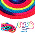 Gymnastics Art Rope, 2.8m/110inch Solid Nylon Rainbow Color Rhythmic Gymnastics Rope for Competition Arts Training